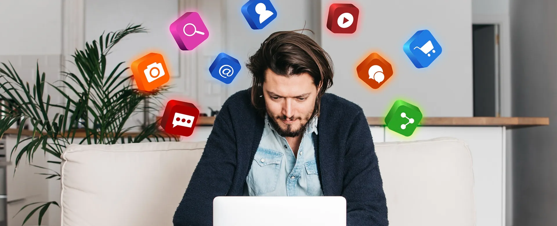 Social media apps on a phone screen